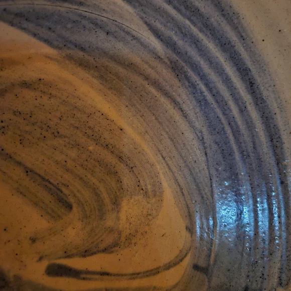 Bromwell Artistic Ceramic Bowl with Blue Swirl Design - Picture 8 of 9